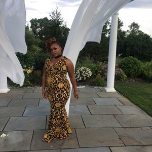 Versace style sleeveless dress